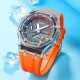 Спортивные часы Skmei 2100OG Orange с комбинированным циферблатом и водозащитой 5 ATM