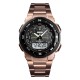 Мужские часы Skmei 1370RG Rose Gold с комбинированным циферблатом и подсветкой
