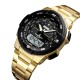 Мужские часы Skmei 1370GD Gold — Спортивные золотистые часы с комбинированным циферблатом