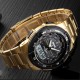 Мужские часы Skmei 1370GD Gold — Спортивные золотистые часы с комбинированным циферблатом