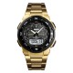 Мужские часы Skmei 1370GD Gold — Спортивные золотистые часы с комбинированным циферблатом