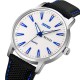Мужские часы Skmei 9303SIBU Silver-Blue с нейлоновым ремешком и календарем