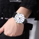Мужские часы Skmei 9303SIBU Silver-Blue с нейлоновым ремешком и календарем