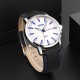 Мужские часы Skmei 9303SIBU Silver-Blue с нейлоновым ремешком и календарем