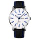 Мужские часы Skmei 9303SIBU Silver-Blue с нейлоновым ремешком и календарем