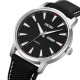 Чоловічий наручний годинник Skmei 9303SIBK Silver-Black з календарем та нейлоновим ремінцем