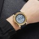 Чоловічий годинник Skmei 1864LGDWT Gold-White Leather з електронним циферблатом та золотистим корпусом