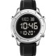 Чоловічий годинник Skmei 1864LSIBK Silver-Black Leather з електронним циферблатом та сріблястим корпусом