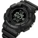 Чоловічий спортивний годинник Skmei 2077BK Black + Compass з електронним циферблатом та підсвічуванням