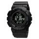 Чоловічий спортивний годинник Skmei 2077BK Black + Compass з електронним циферблатом та підсвічуванням