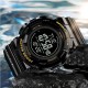 Чоловічий спортивний годинник Skmei 2077BKGD Black Gold з електронним циферблатом та водонепроникністю 5 ATM