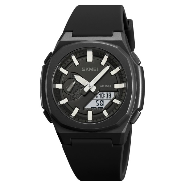 Чоловічий годинник Skmei 2091BKWTWT Black-White White з комбінованим циферблатом та захистом 5 ATM