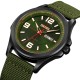 Чоловічий наручний годинник Skmei 9315AG Army Green з текстильним ремінцем та мінеральним склом