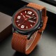 Чоловічий годинник Skmei 9315BN Brown з текстильним ремінцем та мінеральним склом