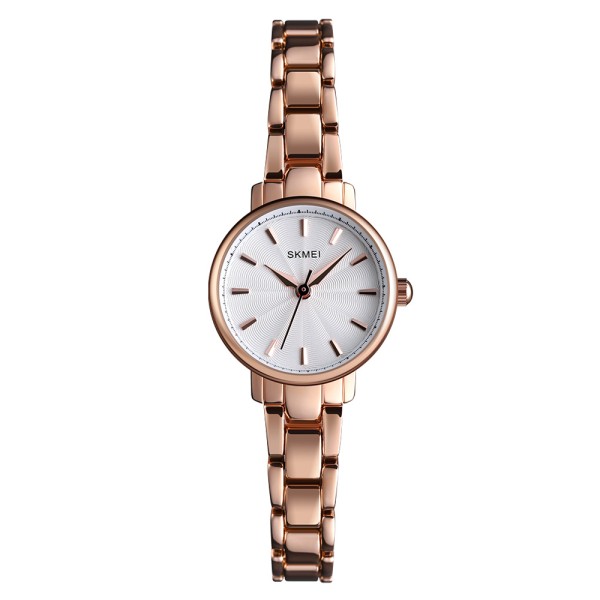 Жіночий годинник Skmei 1410RG Rose Gold у класичному стилі з металевим браслетом