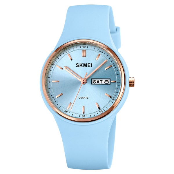 Жіночий годинник Skmei 2057LTBU Light Blue з мінеральним склом та водозахистом 5 ATM