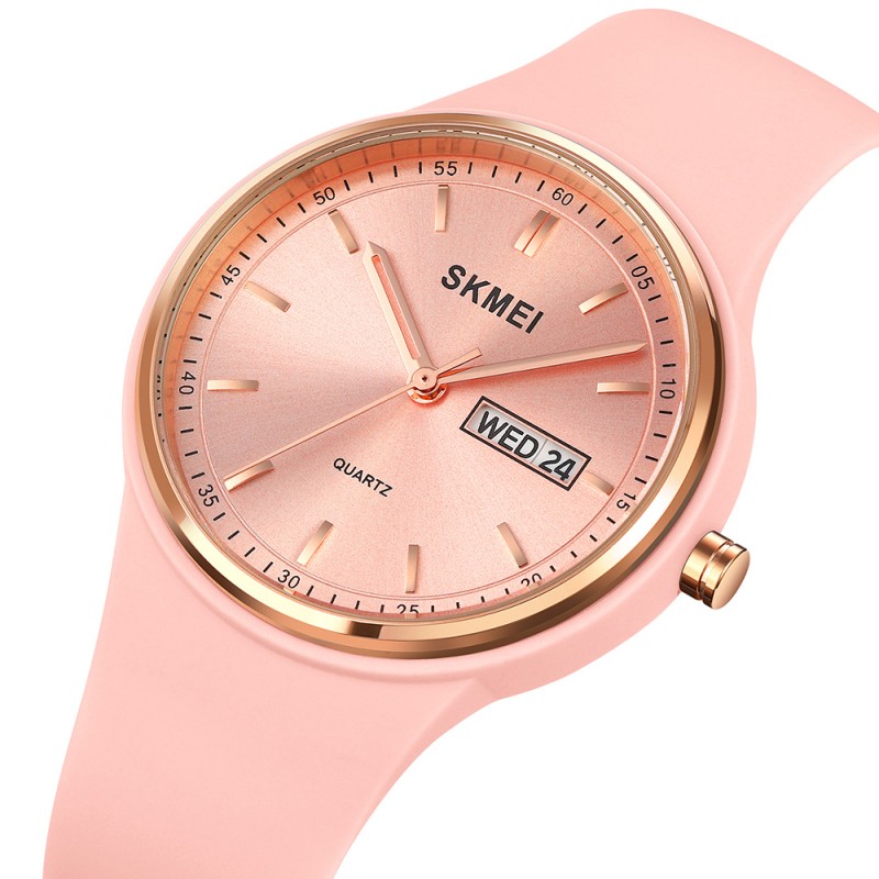 Жіночий годинник Skmei 2057PK Pink STOPPED з мінеральним склом та захистом 5 ATM