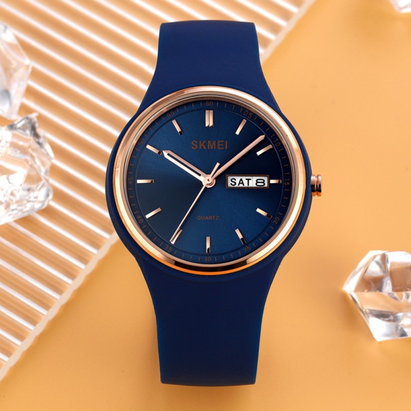 Жіночий годинник Skmei 2057DKBU Dark Blue з мінеральним склом та захистом 5 ATM