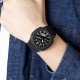Чоловічий спортивний годинник Skmei 2091BKGDWT Black-Gold-White з комбінованим циферблатом