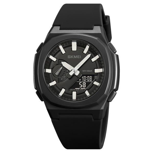 Чоловічий годинник Skmei 2091BKWTBK Black-White-Black з комбінованим циферблатом та захистом 5 ATM
