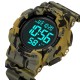 Чоловічий тактичний годинник Skmei 2081CMGNBK Camo Green-Black з електронним циферблатом та підсвіткою