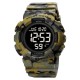 Чоловічий тактичний годинник Skmei 2081CMGNBK Camo Green-Black з електронним циферблатом та підсвіткою