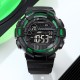 Чоловічий спортивний годинник Skmei 2110BKGN Black-Green з електронним циферблатом та водозахистом 5 ATM