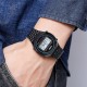 Мужские часы Skmei 2146BK Black с электронным циферблатом и металлическим браслетом
