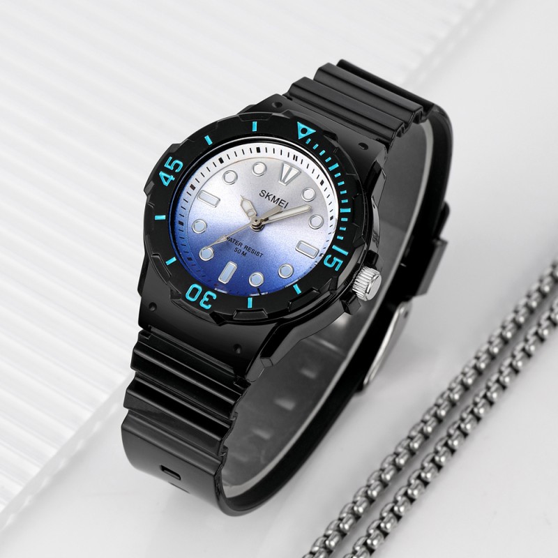 Дитячий годинник Skmei 2012BKBU Black-Blue з мінеральним склом та захистом 5 ATM