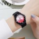 Дитячий годинник Skmei 2012BKPK Black-Pink для дівчаток з мінеральним склом та водозахистом 5 ATM