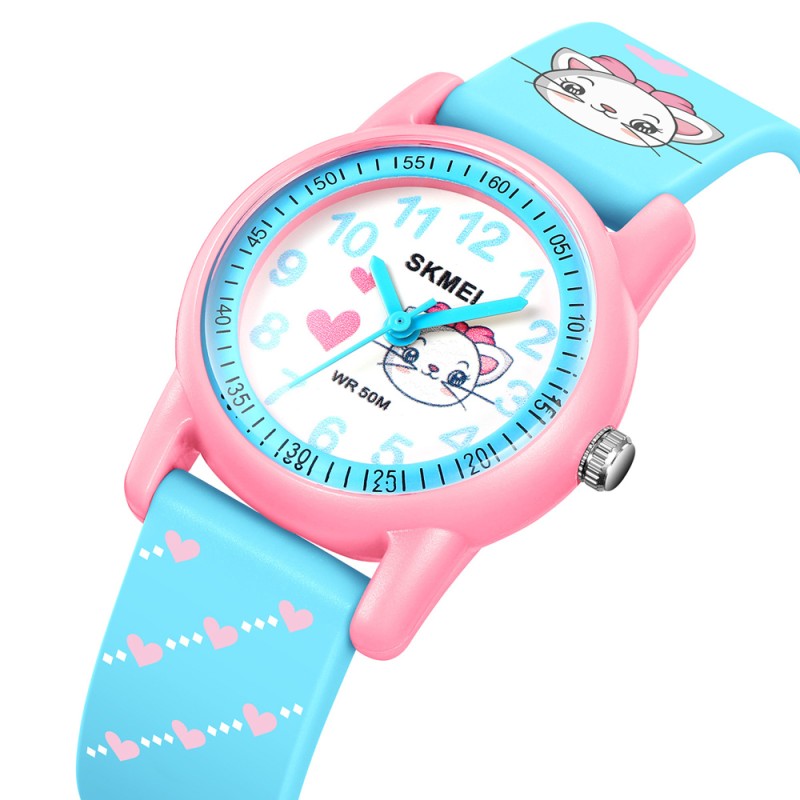 Дитячий наручний годинник Skmei 2157LBUPK Light Blue-Pink з водонепроникністю 5 ATM