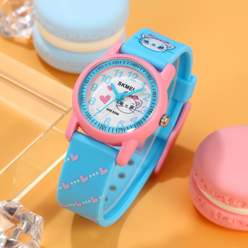 Дитячий наручний годинник Skmei 2157LBUPK Light Blue-Pink з водонепроникністю 5 ATM