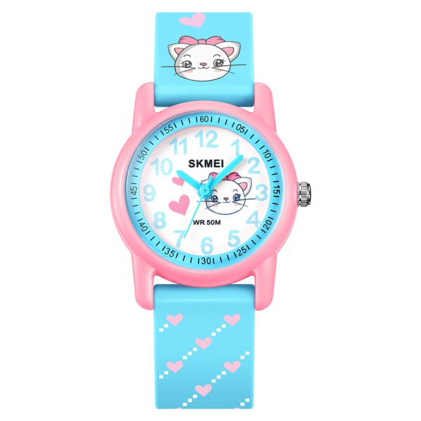 Дитячий наручний годинник Skmei 2157LBUPK Light Blue-Pink з водонепроникністю 5 ATM