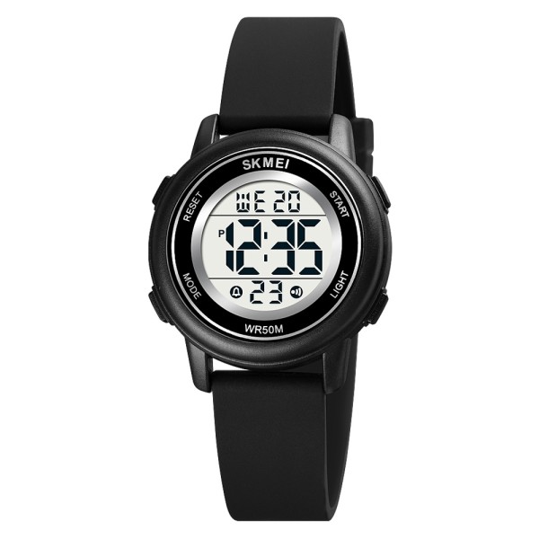 Дитячий електронний годинник Skmei 1721BK Black з підсвічуванням та водозахистом 5 ATM