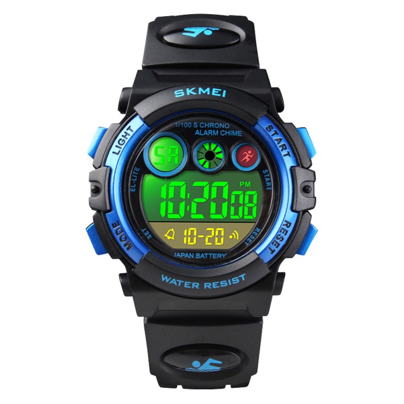 Дитячий спортивний годинник Skmei 1451BKBU Black-Blue з підсвічуванням та водозахистом 5 ATM