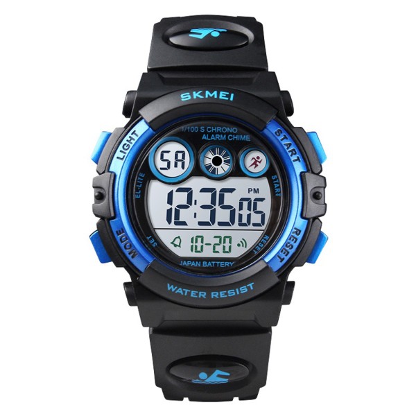Дитячий спортивний годинник Skmei 1451BKBU Black-Blue з підсвічуванням та водозахистом 5 ATM