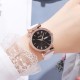 Жіночий годинник Skmei 2090RGWT Rose Gold-White з білим шкіряним ремінцем та календарем