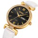 Жіночий годинник Skmei 2090GDBKWT Gold Black-White з календарем та шкіряним ремінцем