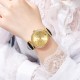 Жіночий класичний годинник Skmei 2090GDGDBK Gold Gold-Black з календарем та шкіряним ремінцем