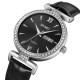 Жіночий годинник Skmei 2090SIBK Silver-Black з календарем та шкіряним ремінцем