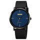Кварцевые часы Skmei 2050BKBU Black-Blue с минеральным стеклом и каучуковым ремешком