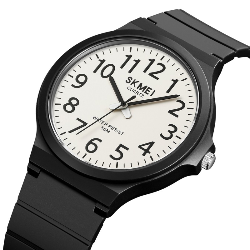 Чоловічий наручний годинник Skmei 2108BKWT-AC Black White-AC з водозахистом 5 ATM