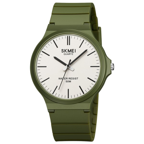 Мужские часы Skmei 2108AG Army Green — тактическая модель в классическом стиле с водозащитой 5 ATM