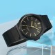 Мужские часы Skmei 2108BKGD Black-Gold с каучуковым ремешком и защитой 5 ATM