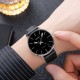 Чоловічий годинник Skmei 2074SIBK Silver-Black класичний з мінеральним склом та шкіряним ремінцем