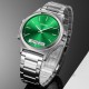 Наручний годинник Skmei 2120SIGN Silver-Green з комбінованим циферблатом та сталевим браслетом