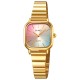 Женские классические часы Skmei 2190GD Gold с металлическим браслетом и минеральным стеклом