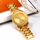 Жіночий годинник Skmei 2176GD Gold у класичному стилі, металевий браслет, золотистий колір