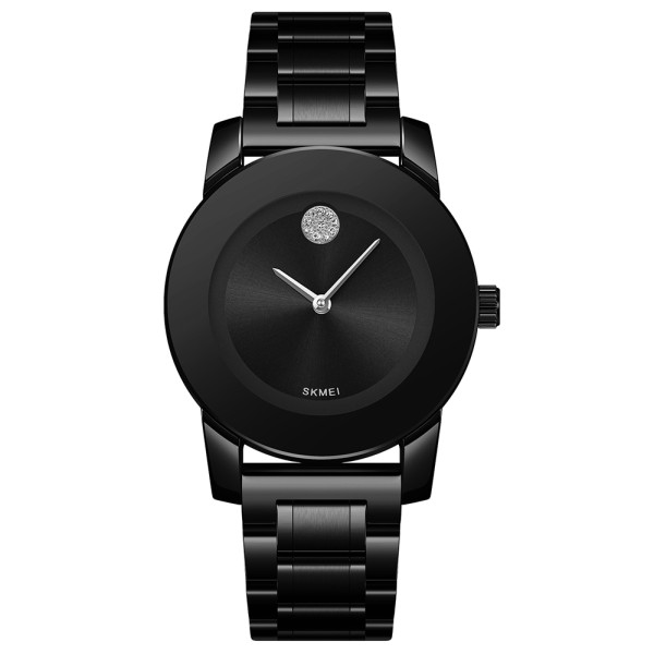 Жіночий годинник Skmei 2176BK Black у класичному стилі з металевим браслетом та мінеральним склом