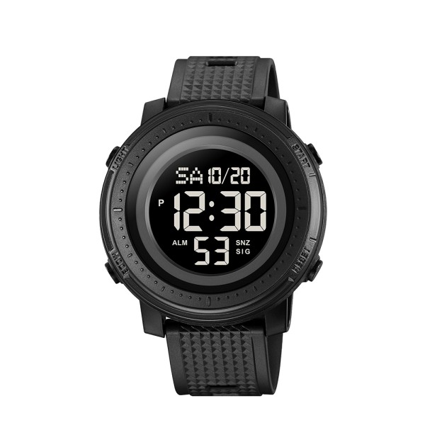 Чоловічий спортивний годинник Skmei 2215BK Black з електронним циферблатом та водозахистом 5 ATM